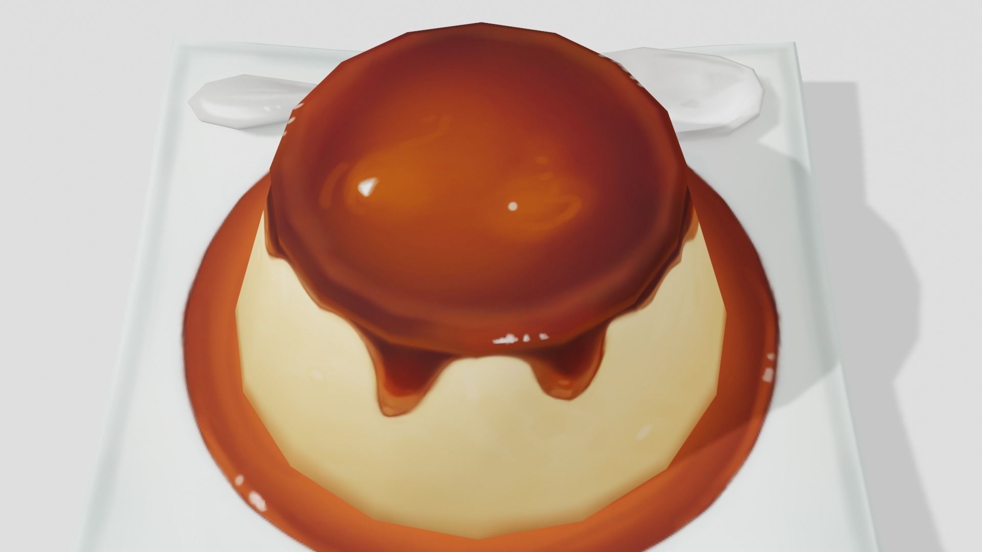 Pudding - Hand Painted 3D model_4
