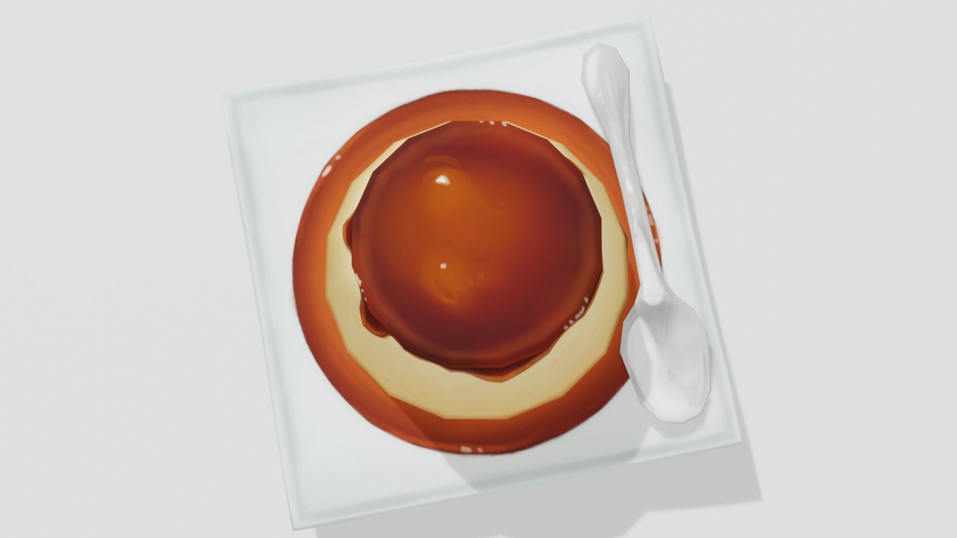 Pudding - Hand Painted 3D model_2