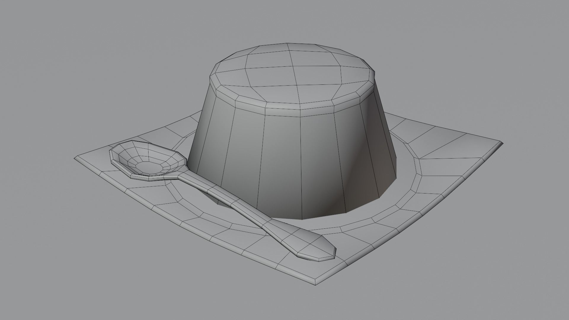 Pudding - Hand Painted 3D model_1