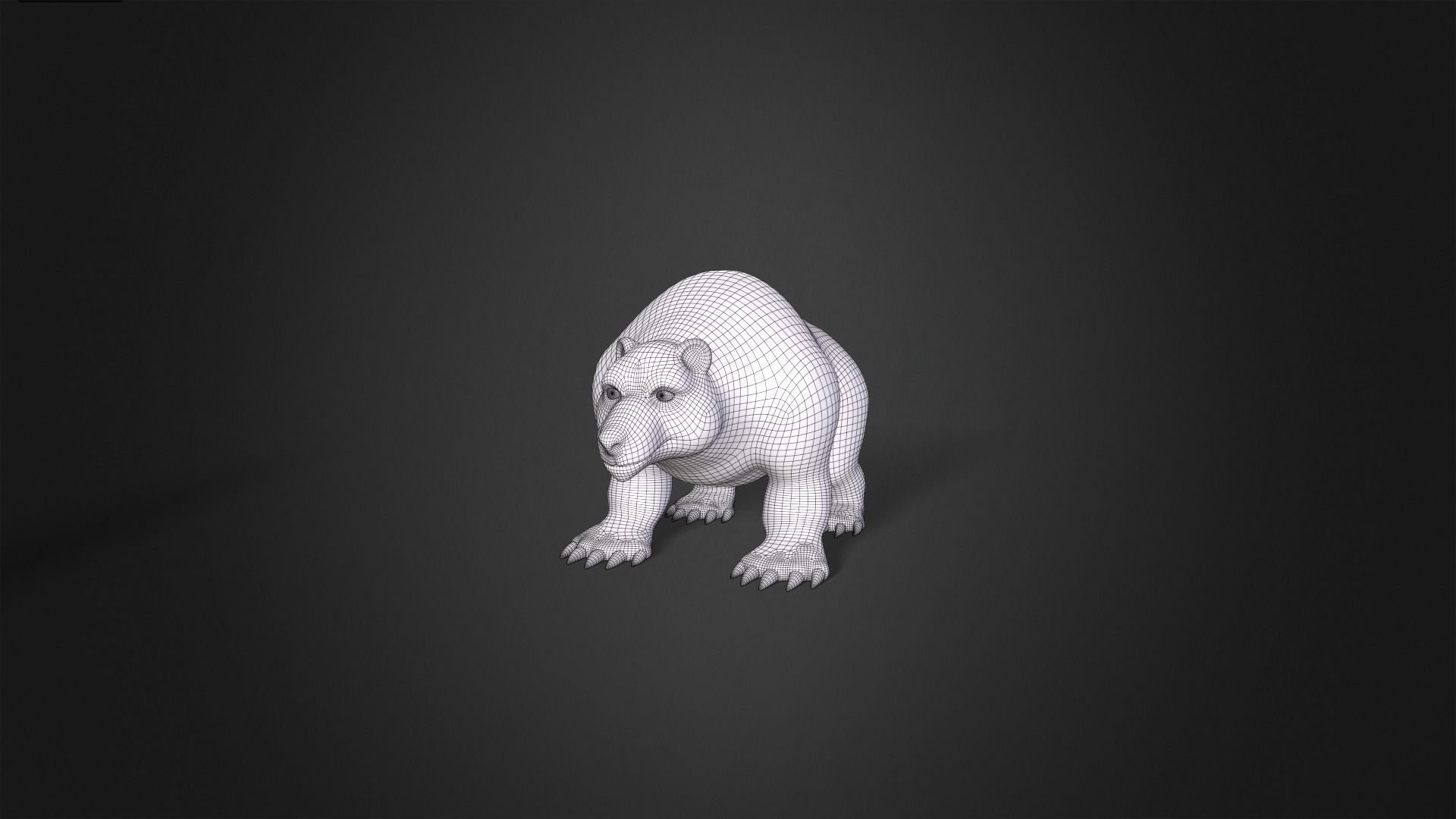 Asset - Cartoons - Animal - Polar Bear Rigged 3D model_4