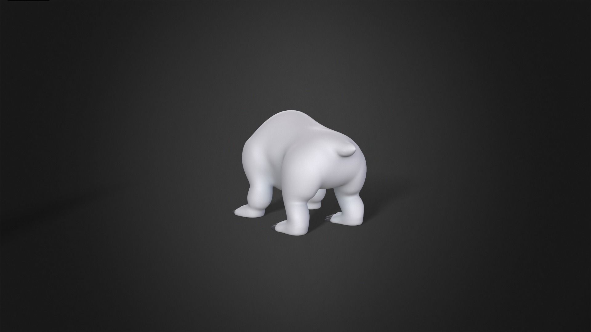 Asset - Cartoons - Animal - Polar Bear Rigged 3D model_13