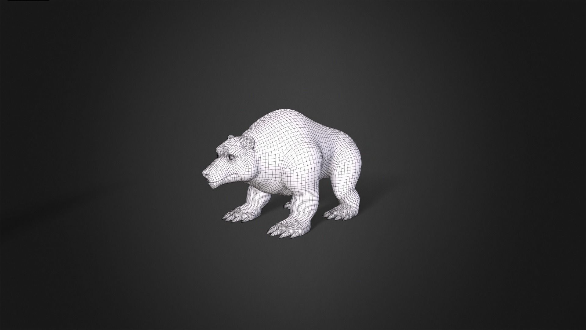Asset - Cartoons - Animal - Polar Bear Rigged 3D model_21