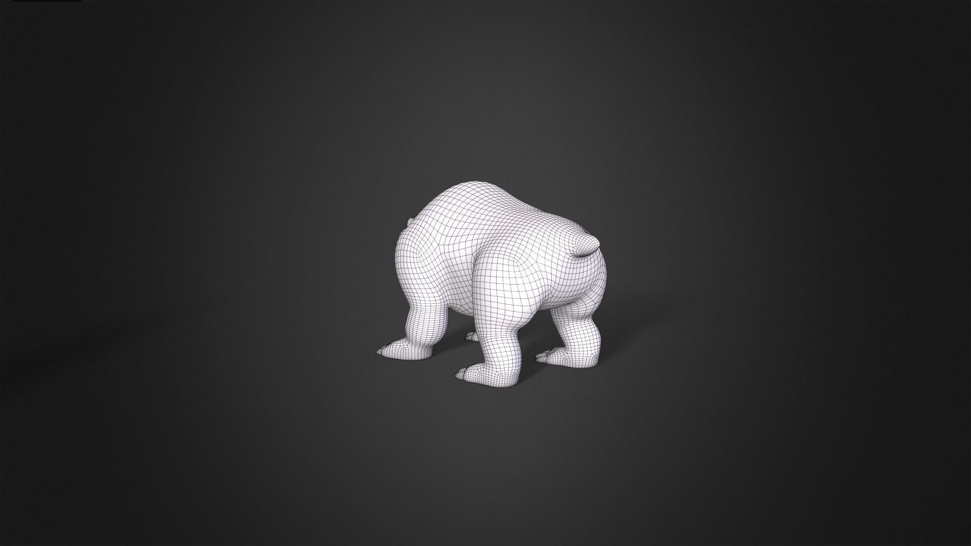 Asset - Cartoons - Animal - Polar Bear Rigged 3D model_14