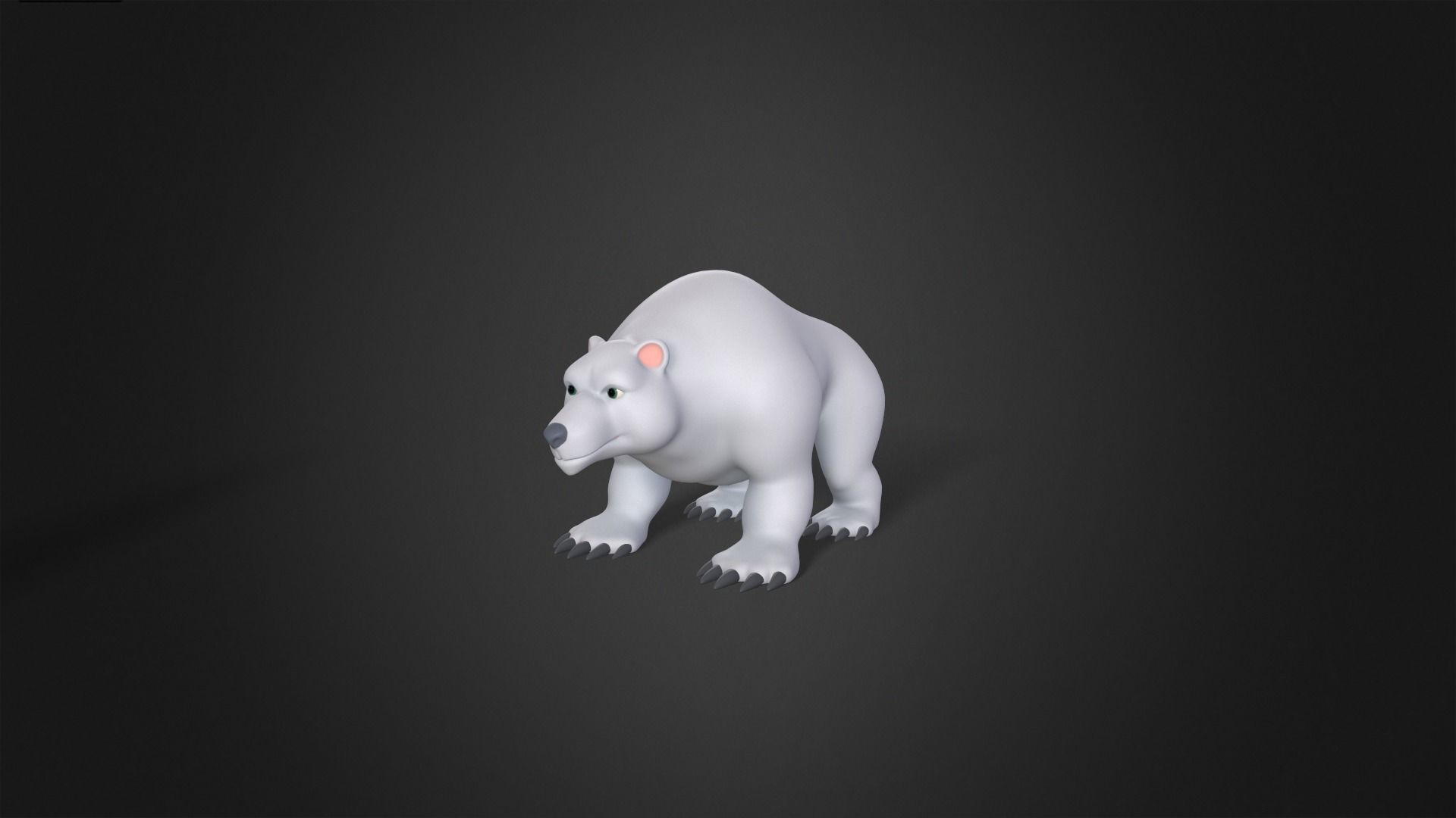 Asset - Cartoons - Animal - Polar Bear Rigged 3D model_17
