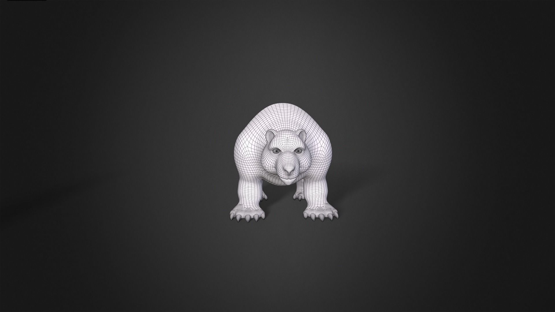 Asset - Cartoons - Animal - Polar Bear Rigged 3D model_2