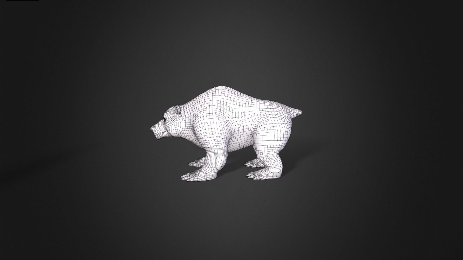 Asset - Cartoons - Animal - Polar Bear Rigged 3D model_16