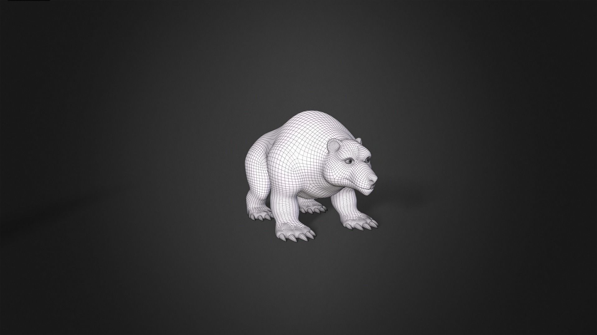 Asset - Cartoons - Animal - Polar Bear Rigged 3D model_8