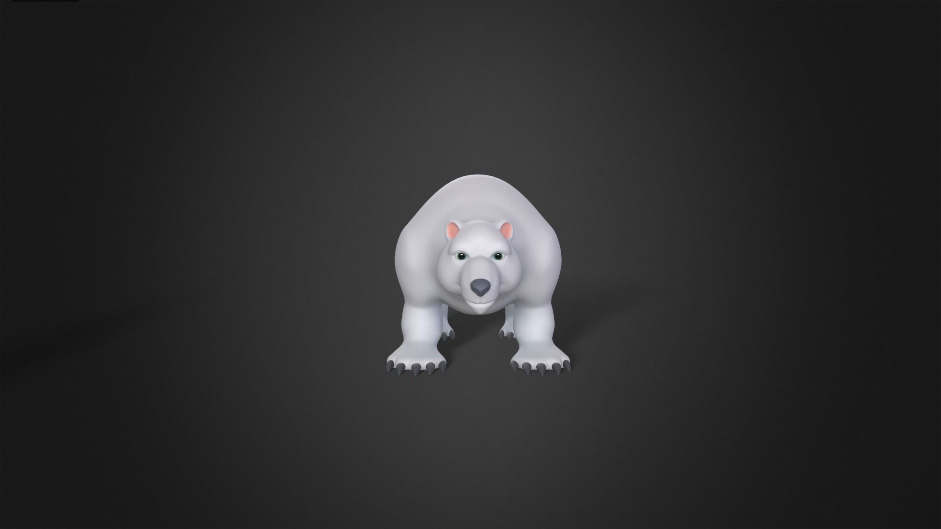 Asset - Cartoons - Animal - Polar Bear Rigged 3D model_20