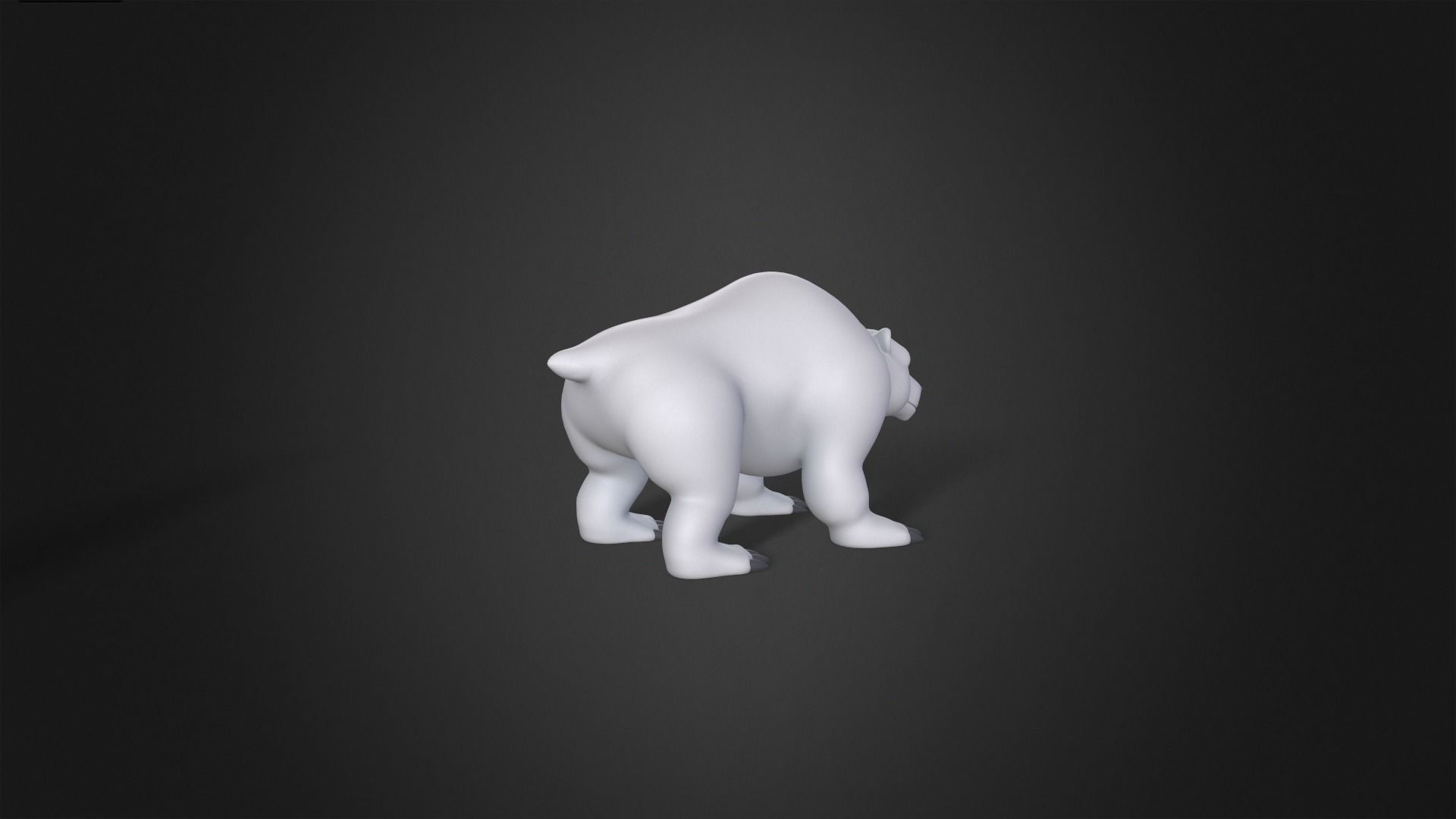Asset - Cartoons - Animal - Polar Bear Rigged 3D model_9