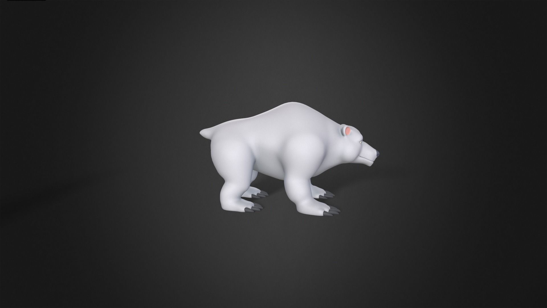Asset - Cartoons - Animal - Polar Bear Rigged 3D model_5