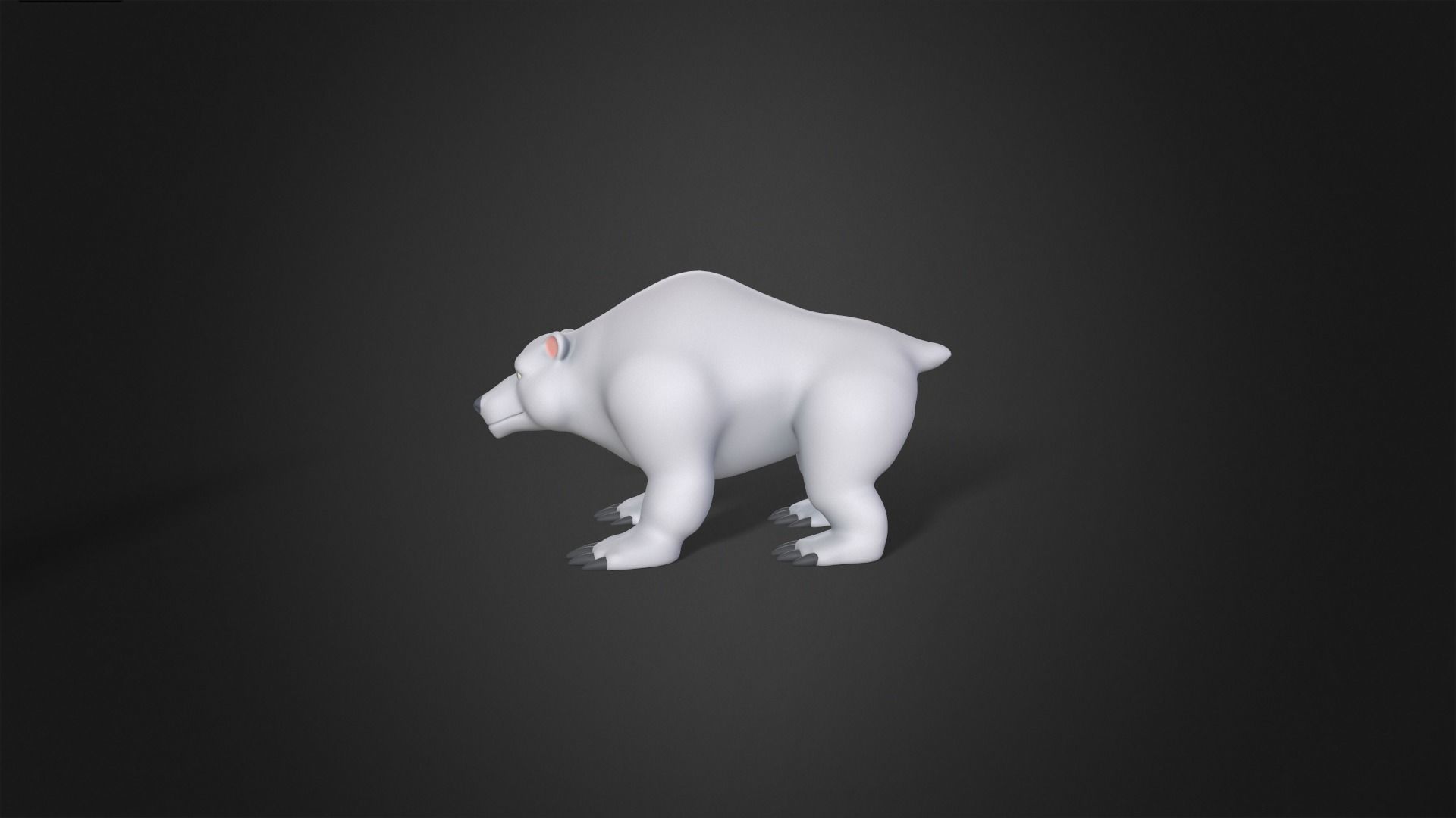 Asset - Cartoons - Animal - Polar Bear Rigged 3D model_15