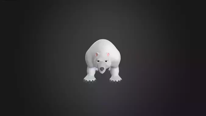 Asset - Cartoons - Animal - Polar Bear Rigged 3D model