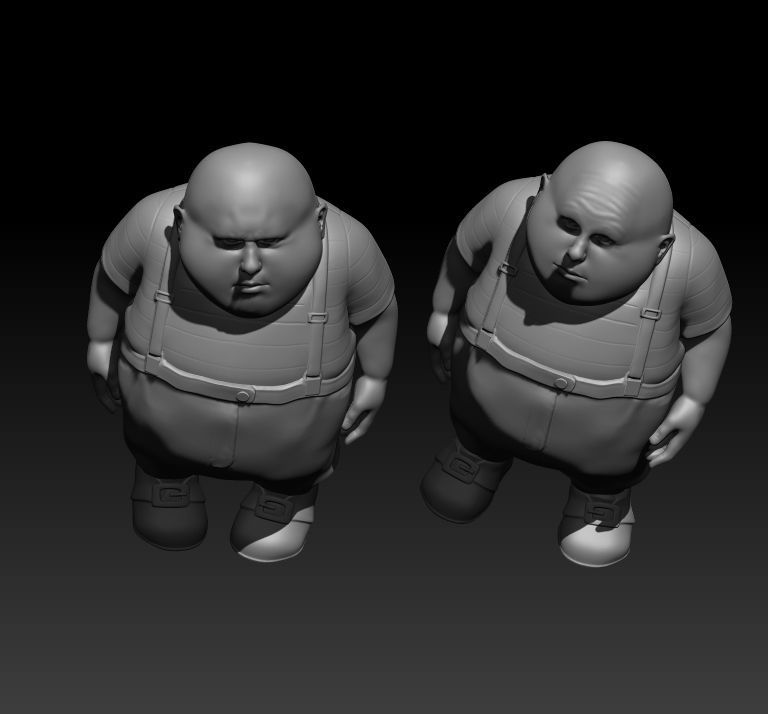 Tweedledum and Tweedledee 3D print model_10