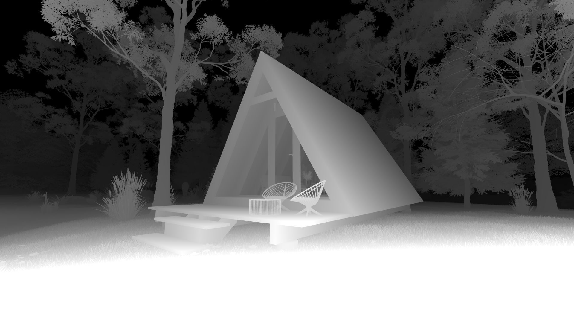  Modern A-Frame cabin 3D model 3D model_7