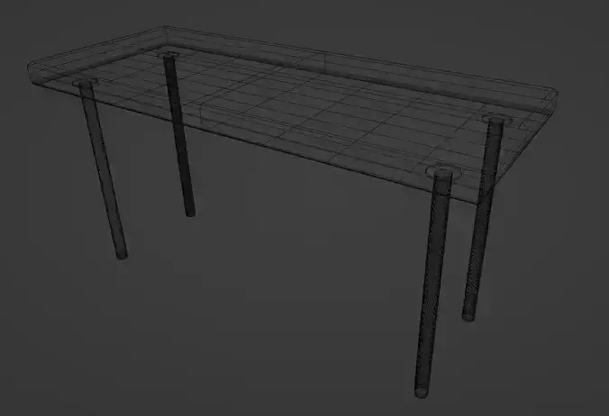 Simple Low-Poly Wooden Desk