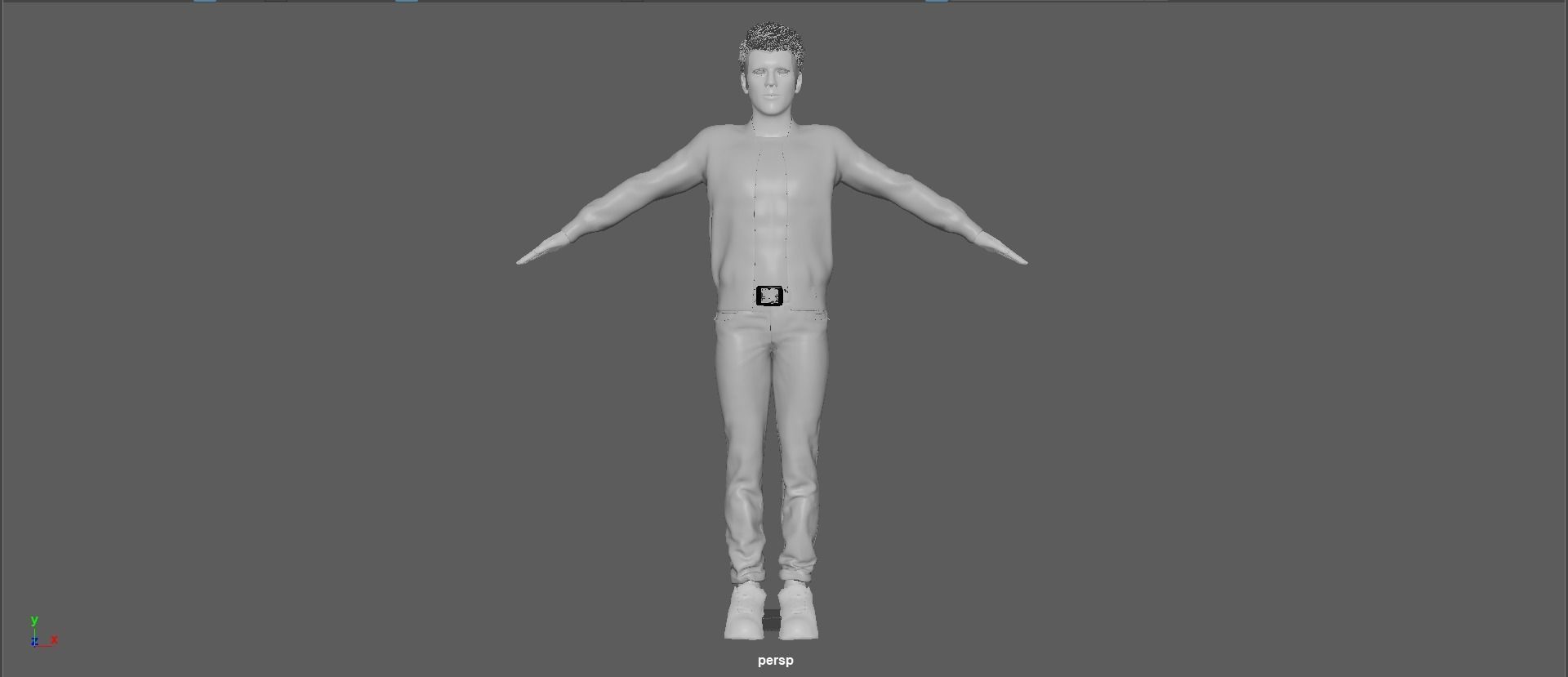 Grant Gustin Low-poly 3D model_20