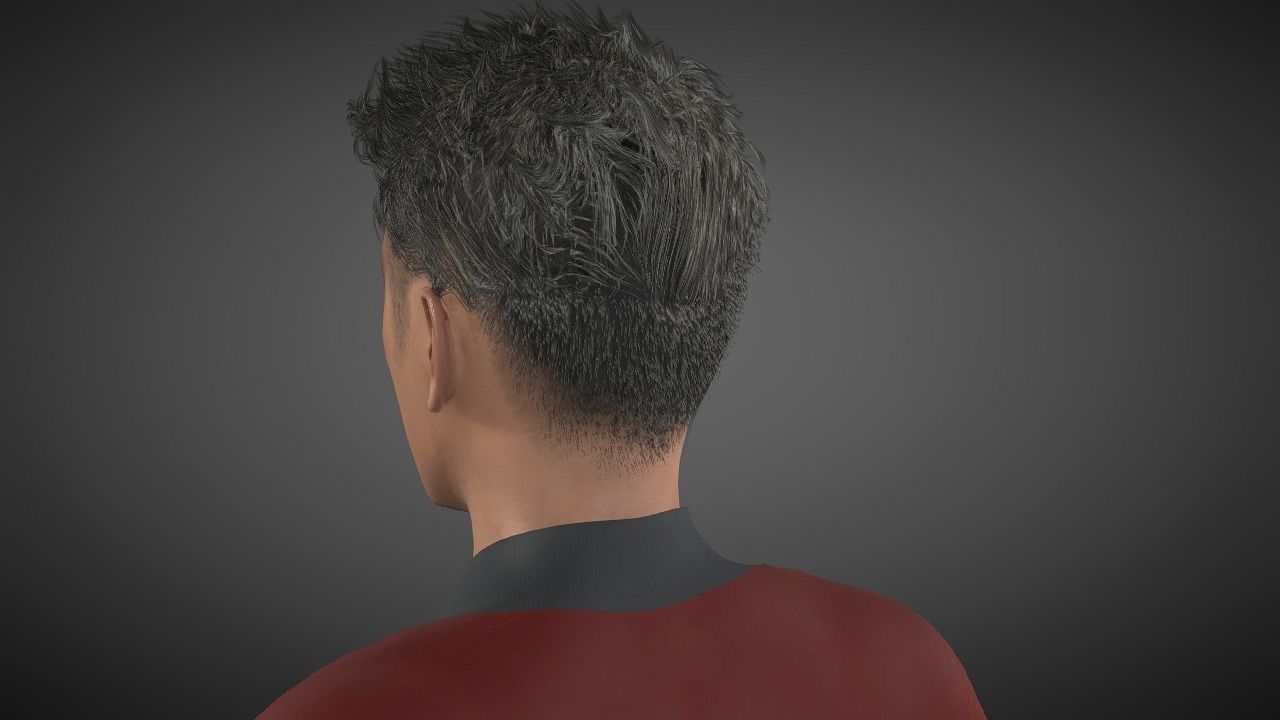 Grant Gustin Low-poly 3D model_11