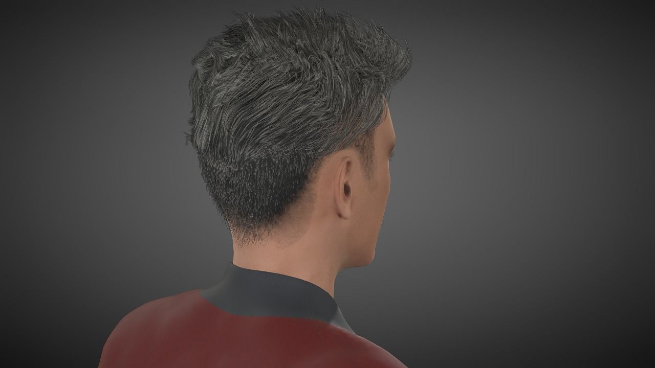 Grant Gustin Low-poly 3D model_9