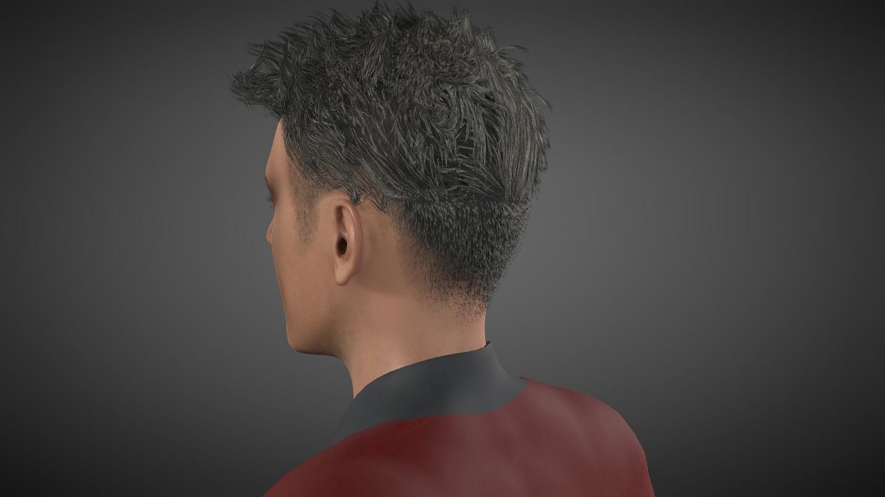 Grant Gustin Low-poly 3D model_12