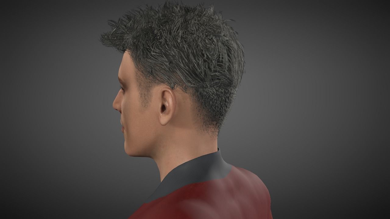Grant Gustin Low-poly 3D model_13