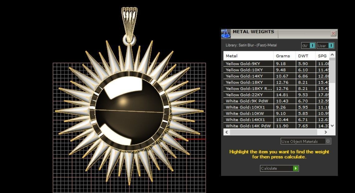 sun pendant 3D print model_10