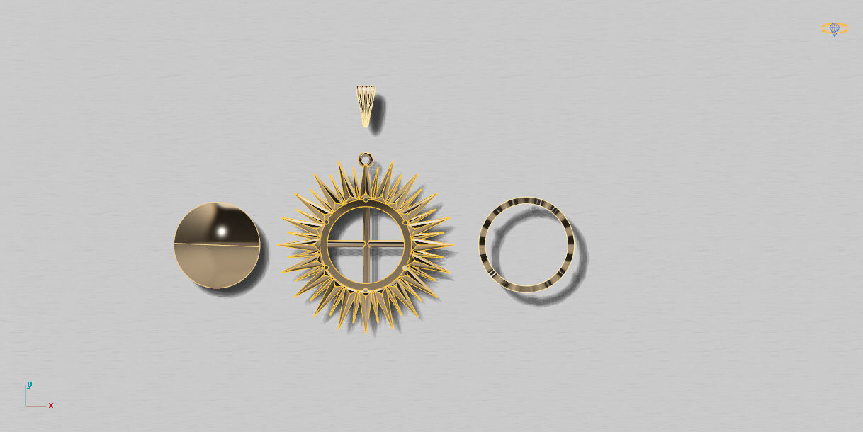 sun pendant 3D print model_14
