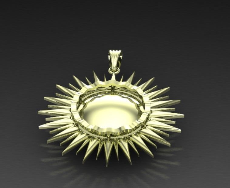 sun pendant 3D print model_6