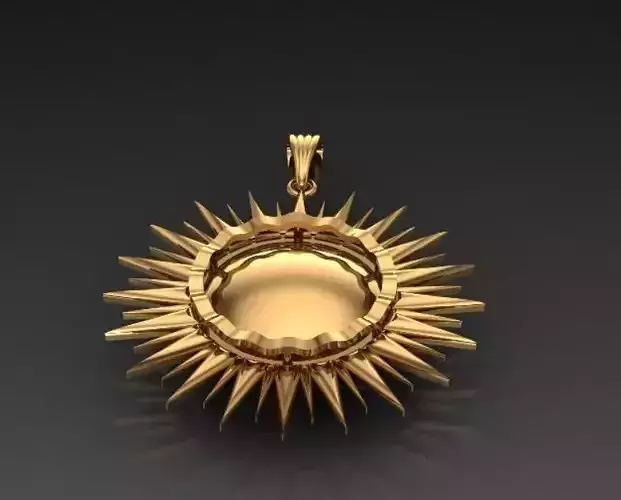 sun pendant 3D print model