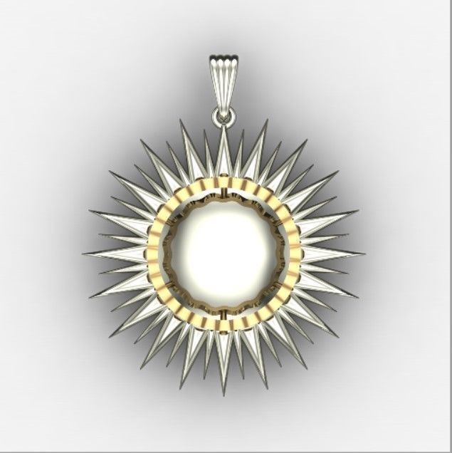 sun pendant 3D print model_7