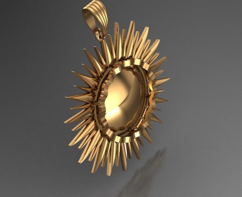 sun pendant 3D print model_1