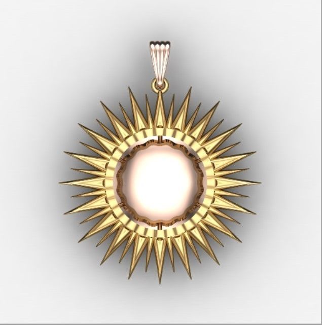 sun pendant 3D print model_8