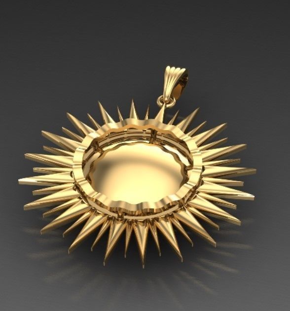 sun pendant 3D print model_3