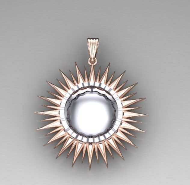 sun pendant 3D print model_9