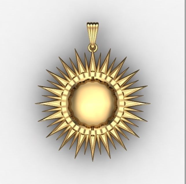 sun pendant 3D print model_5