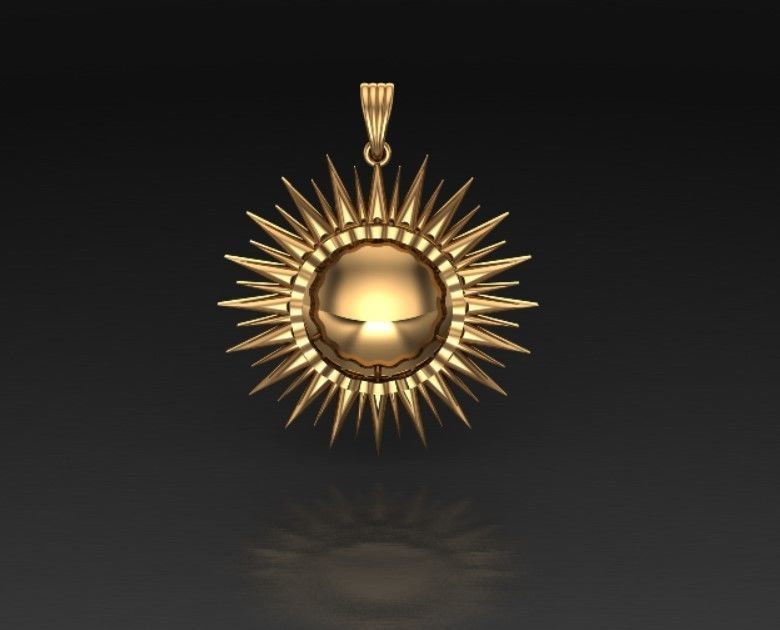 sun pendant 3D print model_2