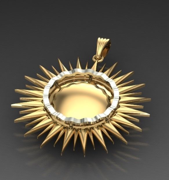 sun pendant 3D print model_4