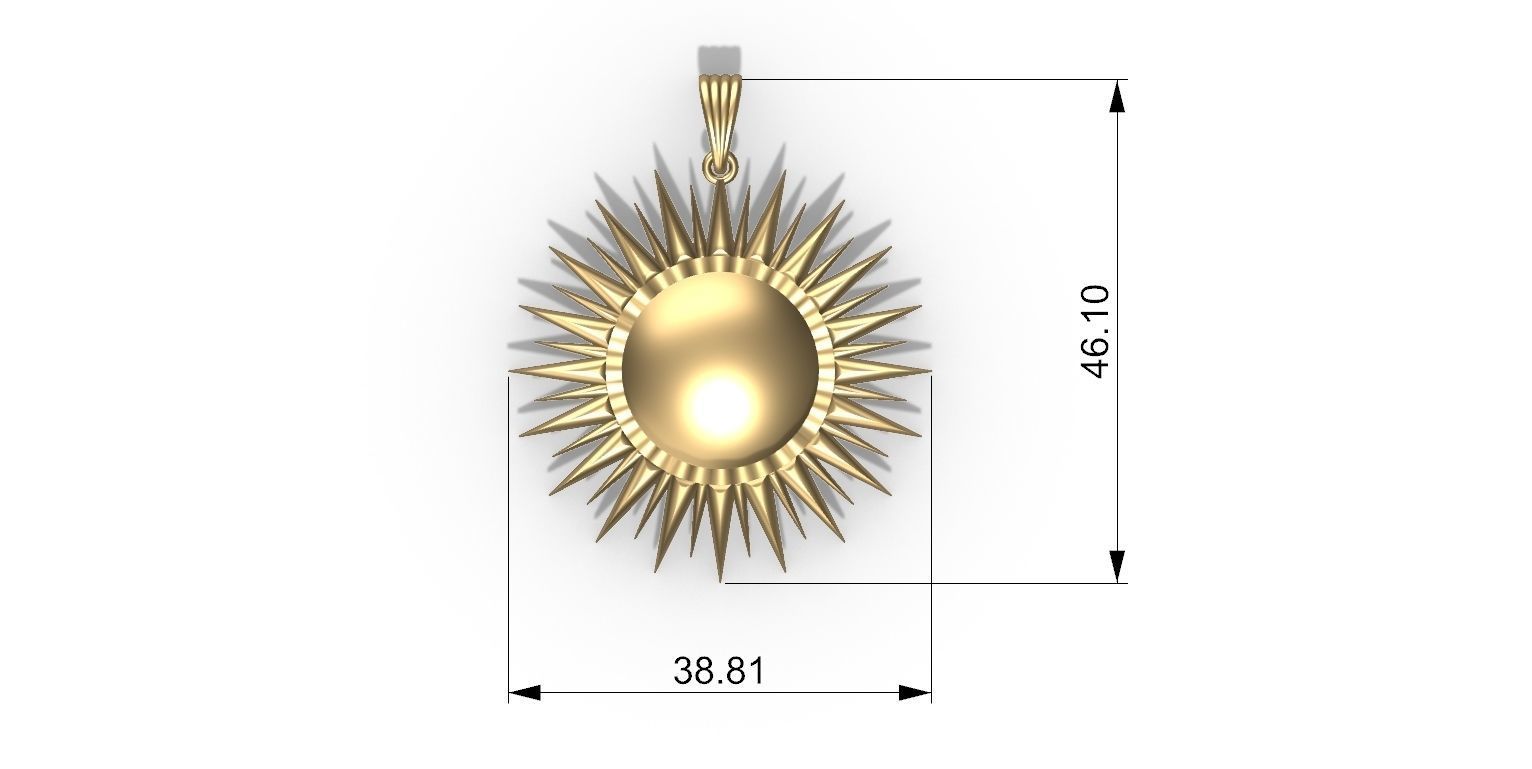 sun pendant 3D print model_11