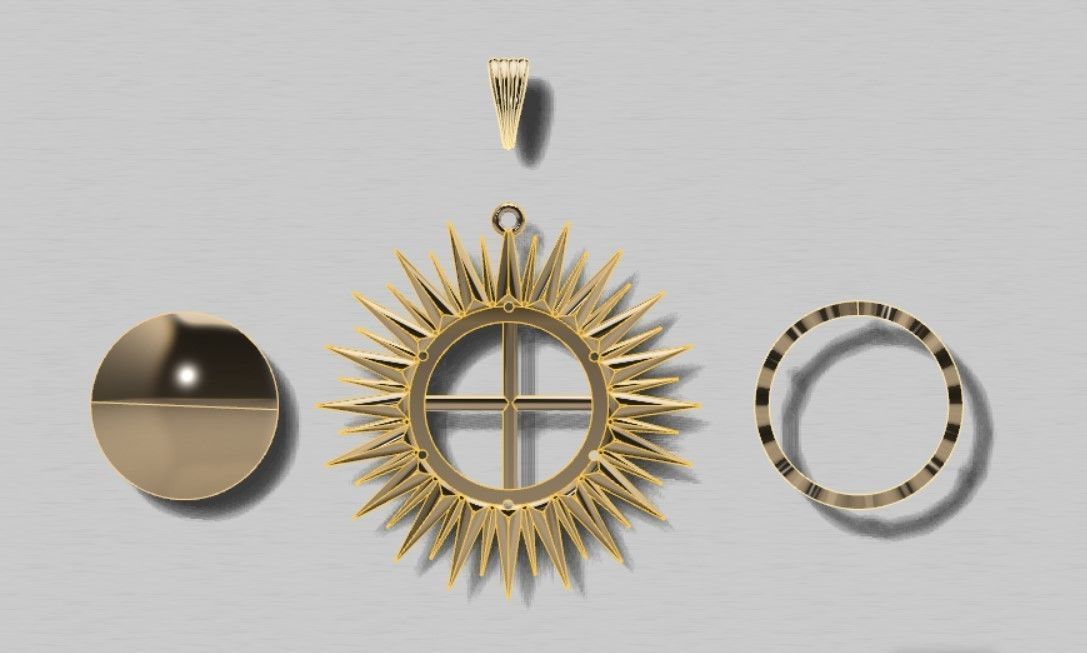 sun pendant 3D print model_13