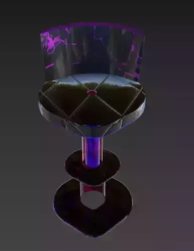 Futuristic Alien Bar Stool Free low-poly 3D model