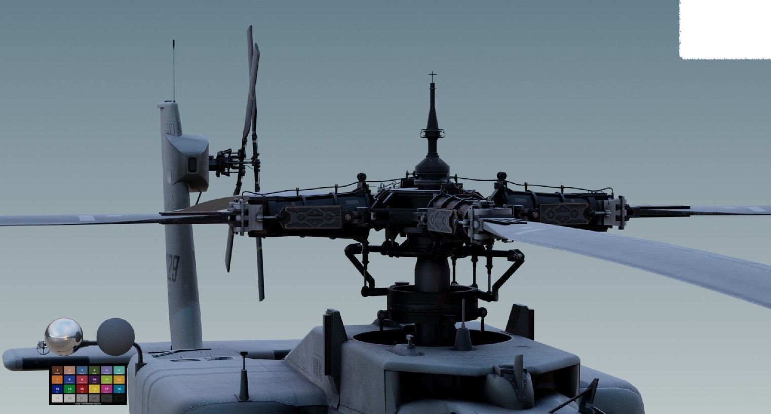 AH-64 Apache attack helicopter 3D model_3