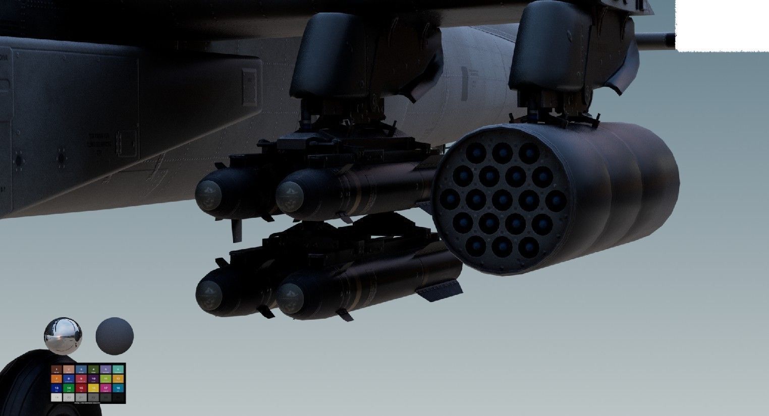 AH-64 Apache attack helicopter 3D model_4