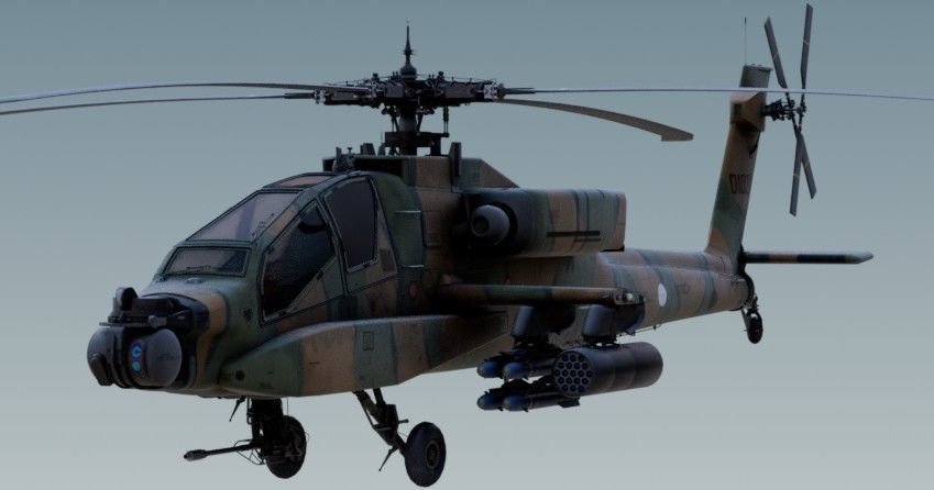 AH-64 Apache attack helicopter 3D model_5