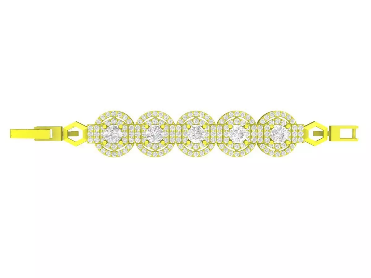 A6704 Korean Style Luxury Diamond Women Bracelets 3D Model 3D print model_0