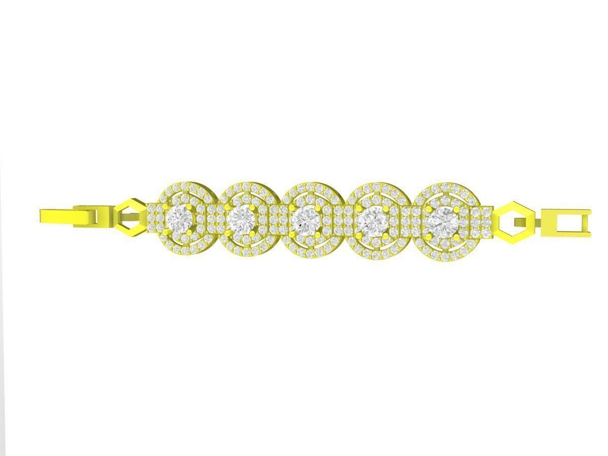 A6704 Korean Style Luxury Diamond Women Bracelets 3D Model 3D print model_1