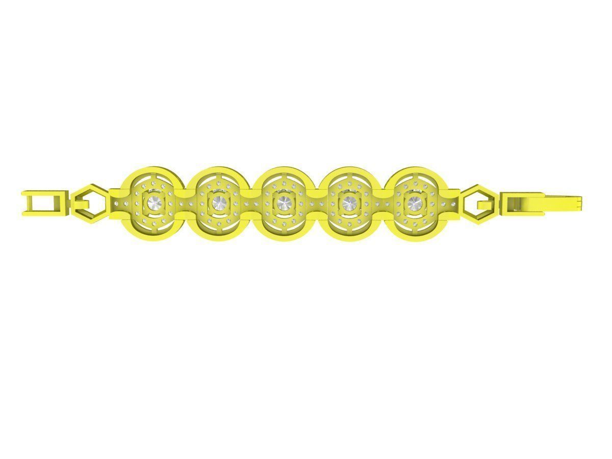 A6704 Korean Style Luxury Diamond Women Bracelets 3D Model 3D print model_3