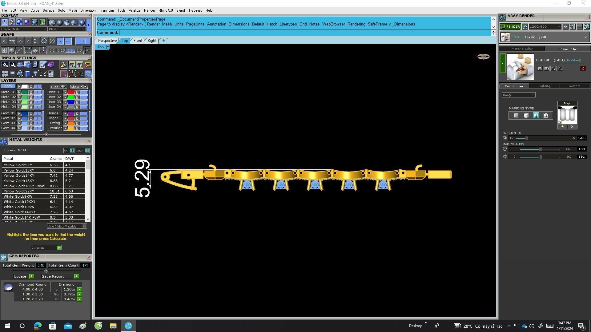 A6704 Korean Style Luxury Diamond Women Bracelets 3D Model 3D print model_5