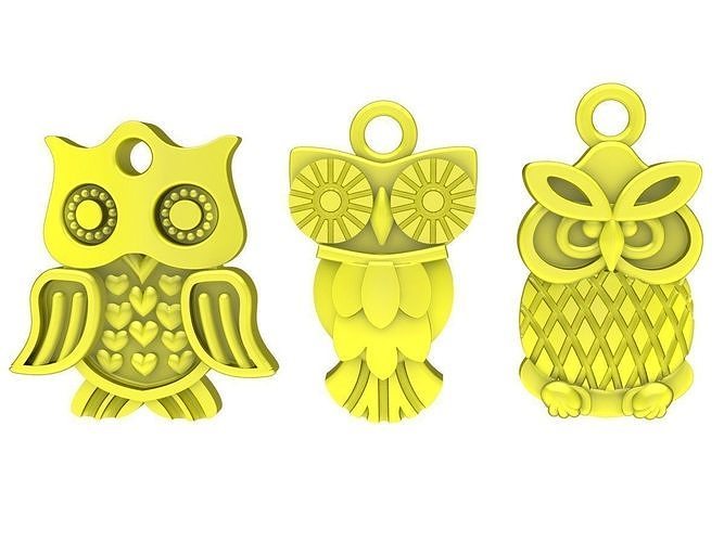 6663 3 catbird for pendant or charm bracelets 3D print model