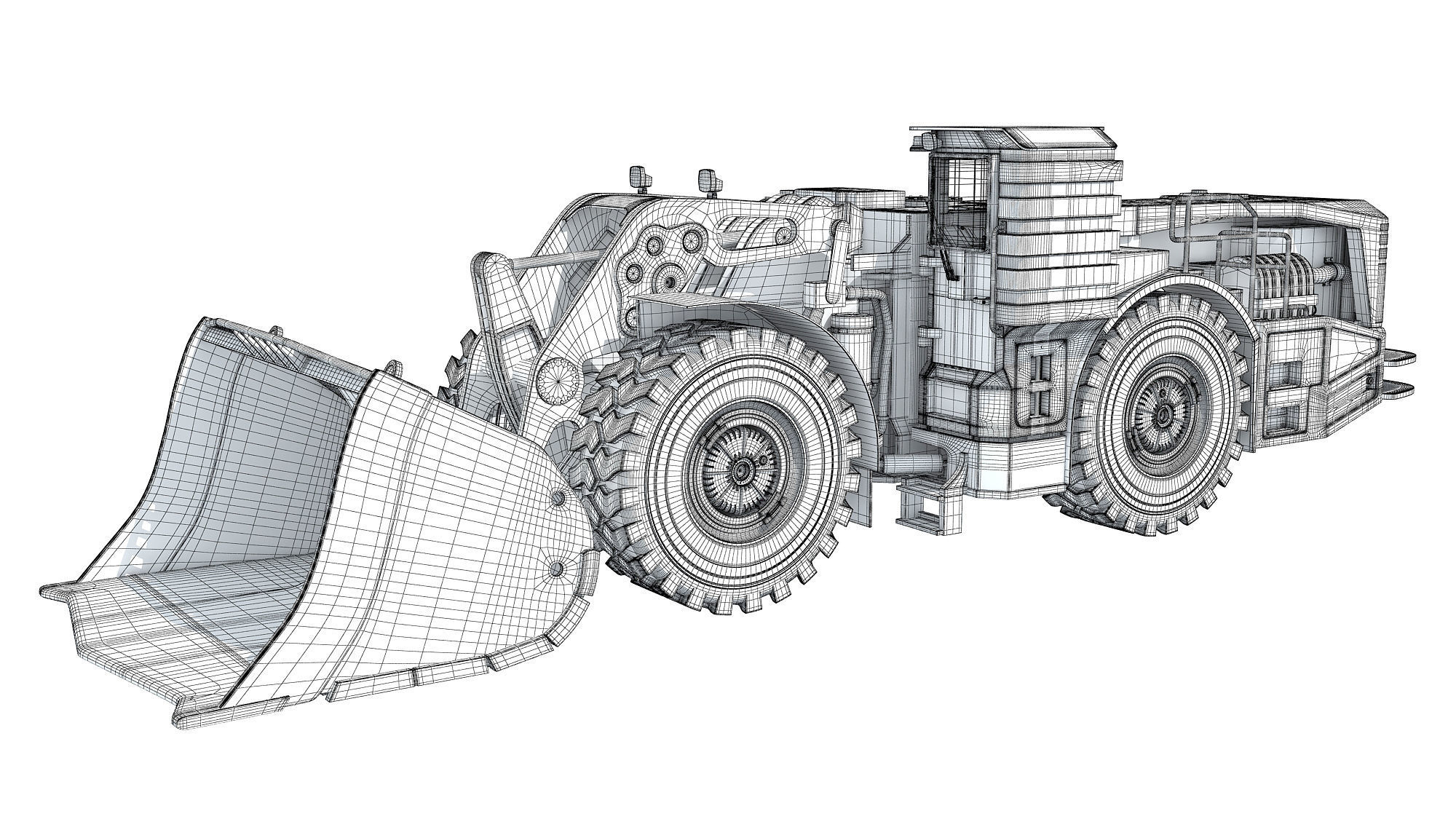 Underground Hard Rock Haulage Loader 3D model_18