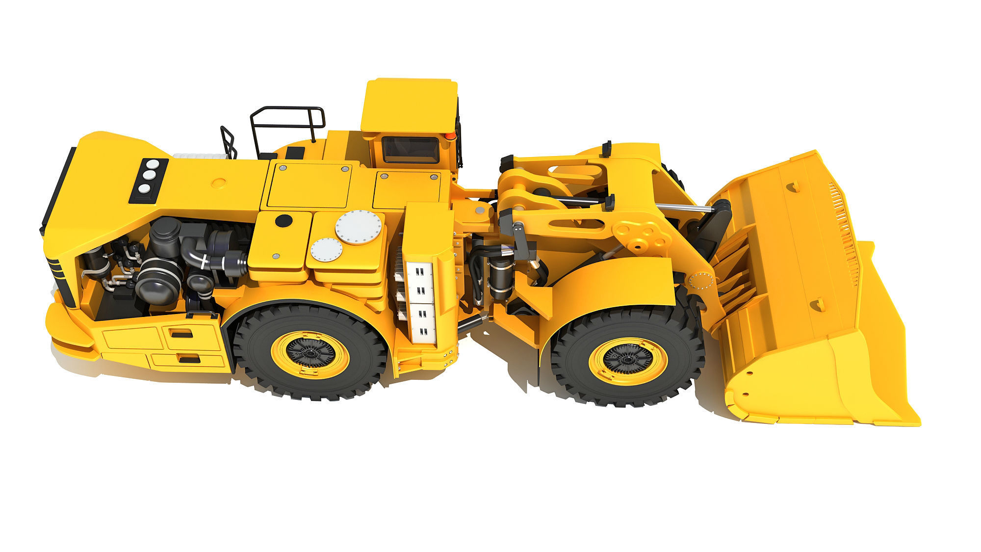 Underground Hard Rock Haulage Loader 3D model_8