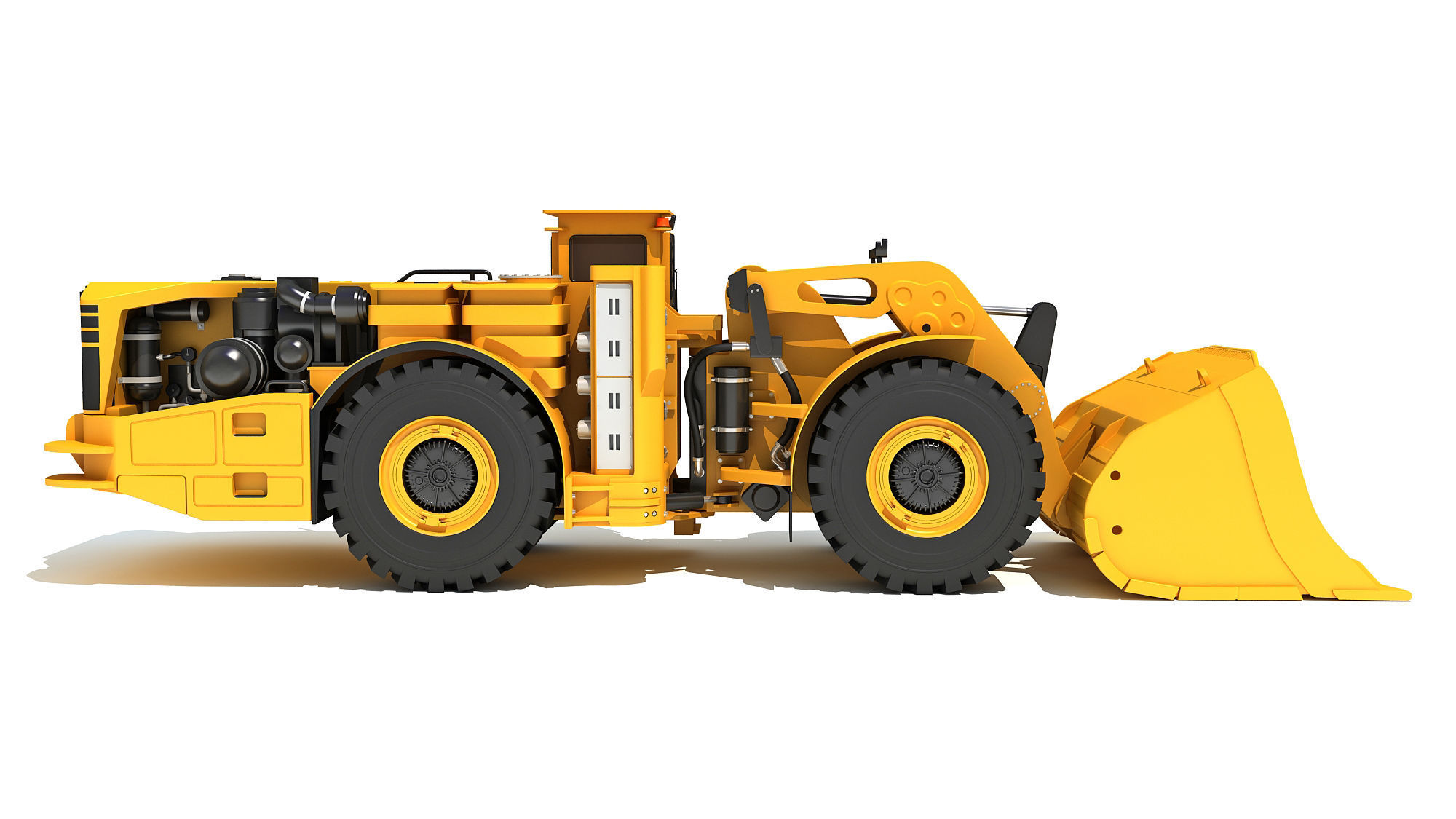 Underground Hard Rock Haulage Loader 3D model_7
